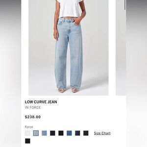 Agolde low curve jeans